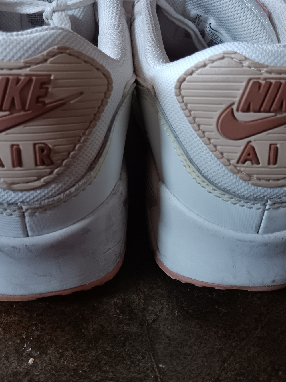 Nike Air Women's Sneakers - Cream with Pink Accents - Picture 7 of 7